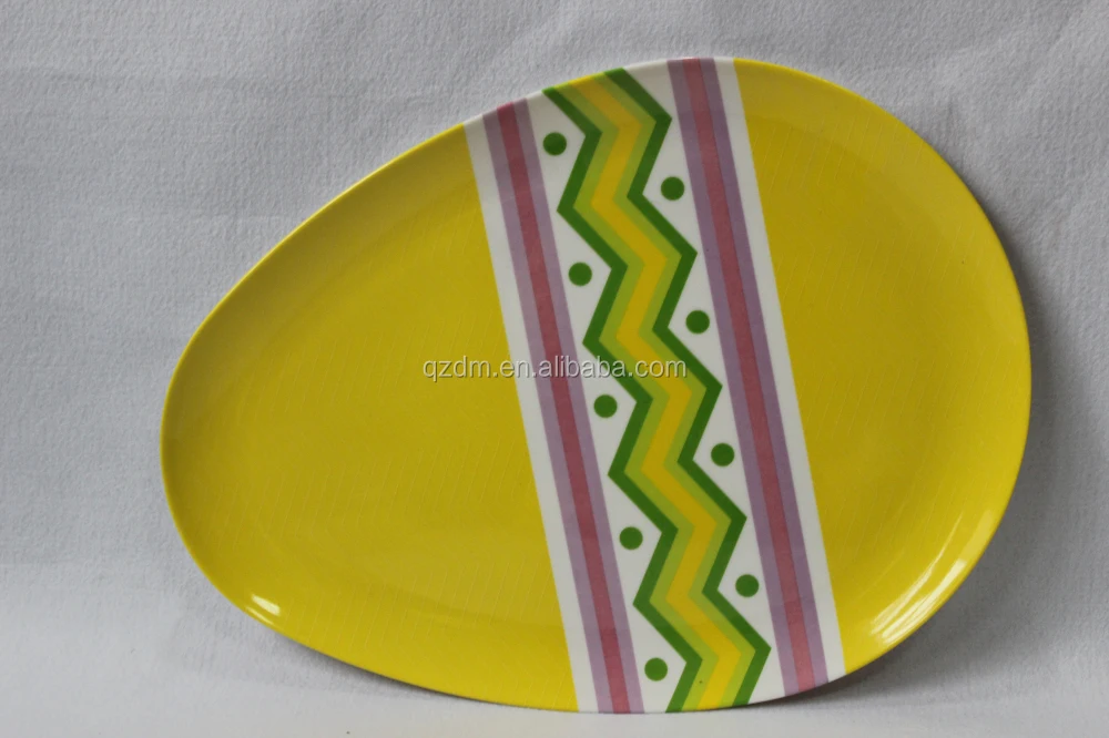 Egg Shaped Melamine Dinner Plate