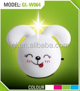 Curved eared rabbit shape 4SMD mini switch plug in night light 0.6W AC 110V 220V W063