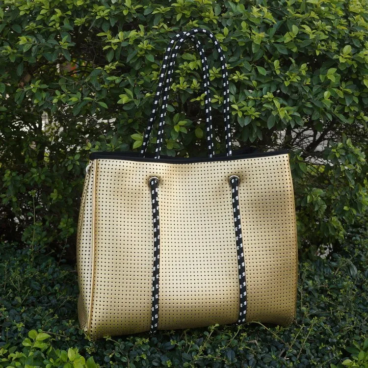 perforated neoprene tote bag