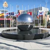 Outdoor water feature decoration ball stainless steel water fountain sculpture NTST-669Y