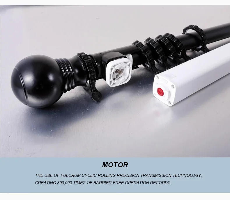 3m White Automatic Motorized Curtain Rods Set System With Accessories