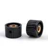 Vintage Bakelite Black Knob 25x16mm for 6mm Shaft Audio Volume Control