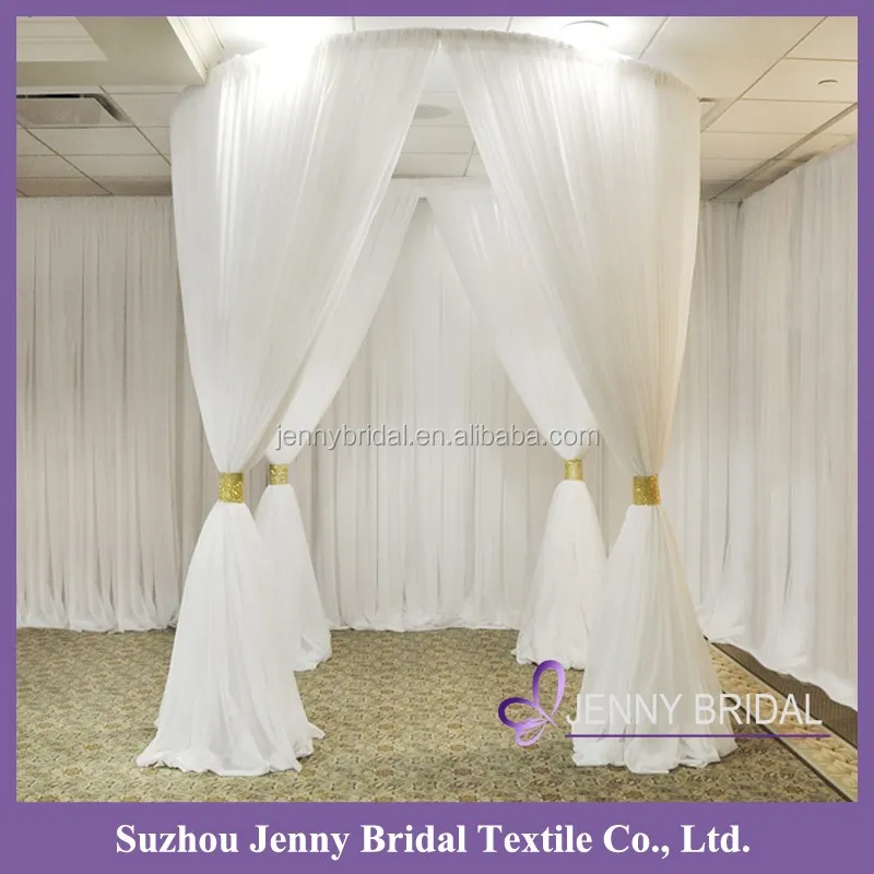 Bck098 White Elegant D Curtains Wedding Stage Backdrop Decoration View Jenny Brifal Product Details From Suzhou Bridal Textile Co Ltd On Alibaba Bck098 White Elegant D Curtains