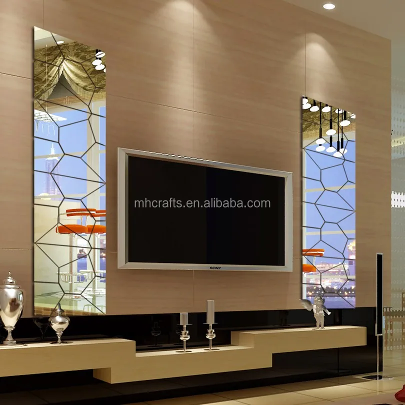 Diy 3d Adhesive Backed Wall Decor Mirror Sticker Easy Sticking Buy Diy 3d Adhesive Backed