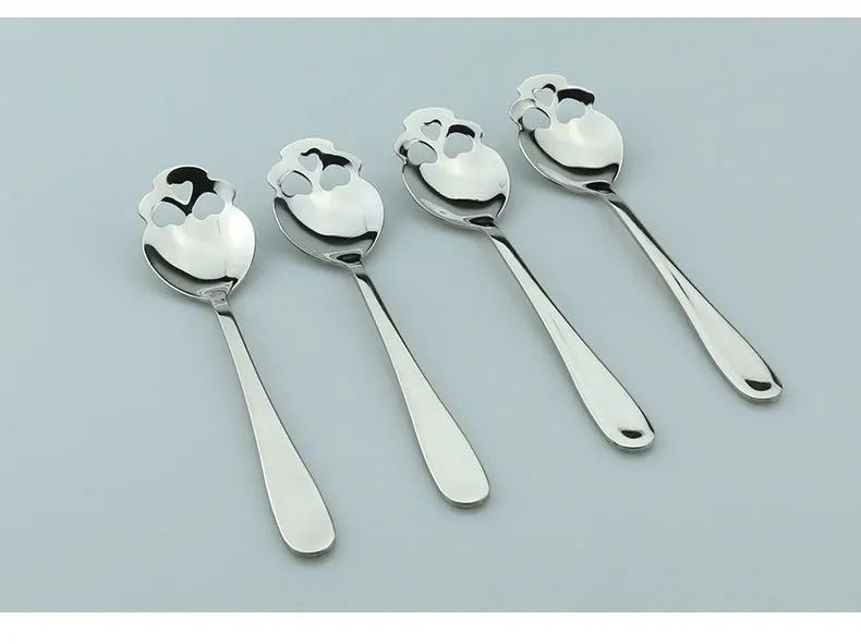 In Stock Stylish Stainless Steel Skull Shape Coffee Sugar Dessert Skull spoon