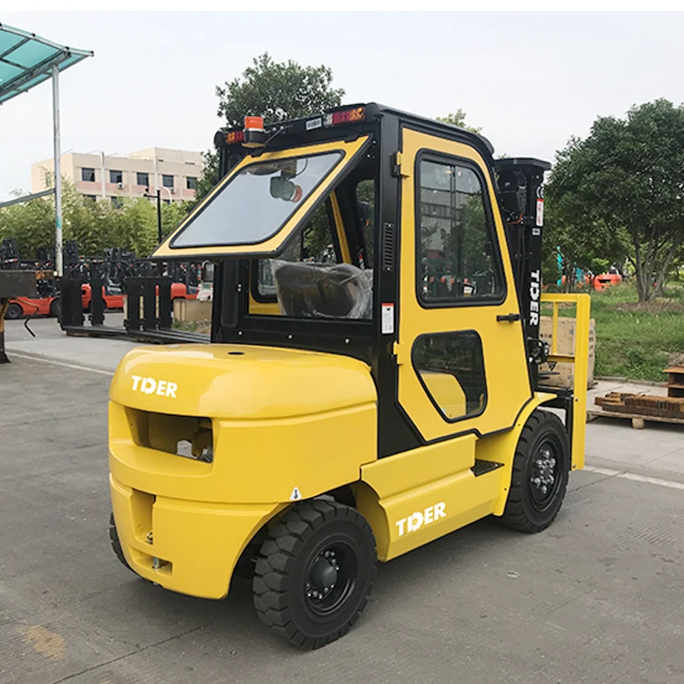 Tder 3 Ton Small Diesel Forklift Truck With Air Conditioner For