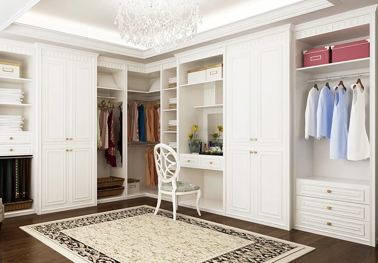 Hot Sales MDF Clothes Storage Cabinet PVC Wardrobe for Bedroom