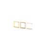 Hotsale stainless steel small size square bracelet charm pendant