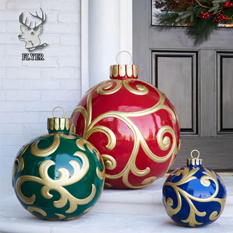 Large Giant Personalized Fiberglass Ornaments Christmas Resin Ball