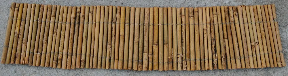 New designed flower plant protection uneven black bamboo border edge