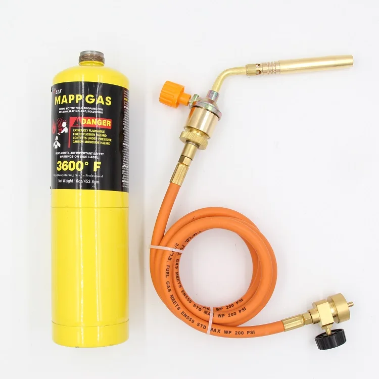Brass Mapp Gastorch Self Lighting Hand Torch Brazing Blow Lamp Turbo