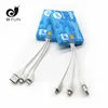 OEM 3D design 4 head multi PVC charging usb cable for Android