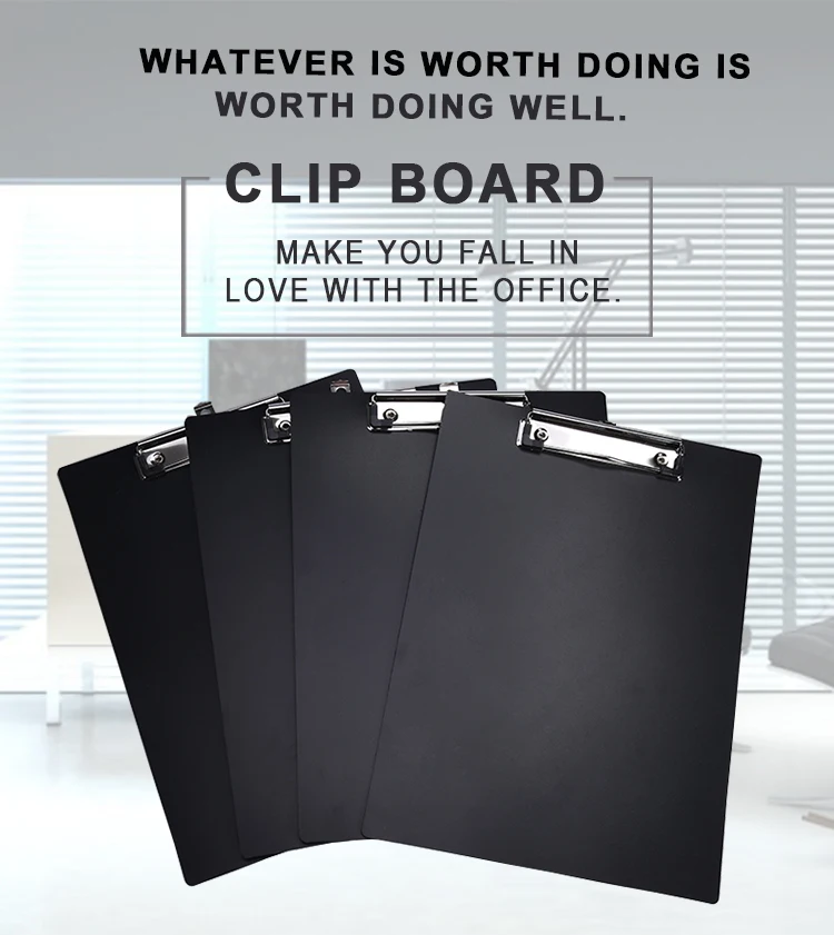 Clipboard Manufacturer A4 Custom Plastic Waterproof Clipboard With