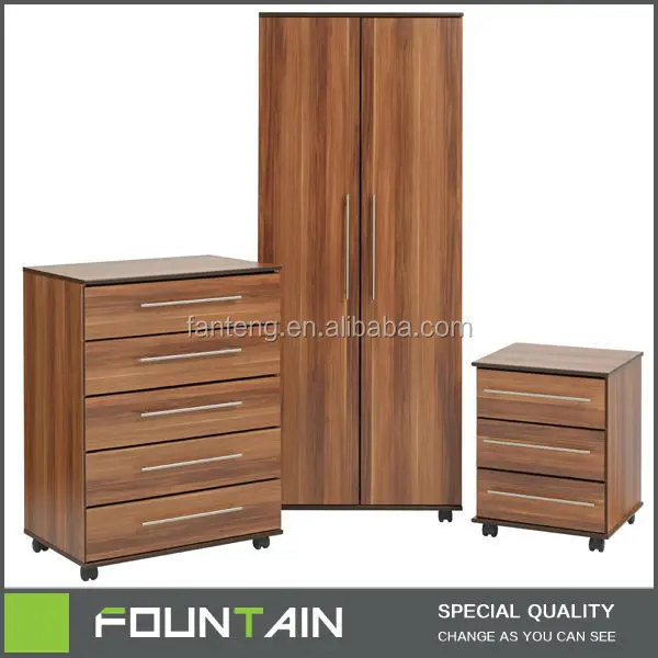 Classic 3 Drawers Kd Melamine Chest Of Drawer Home Living Room