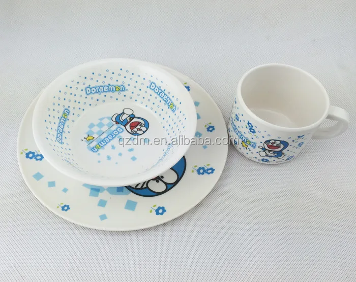 Custom printed Melamine Plate and Bowl and Cup for KIDS