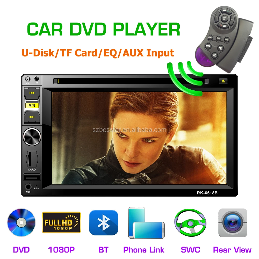 2 Din Car Dvd Stereo Multimedia Universal Player With Bt/sd/usb Buy 2