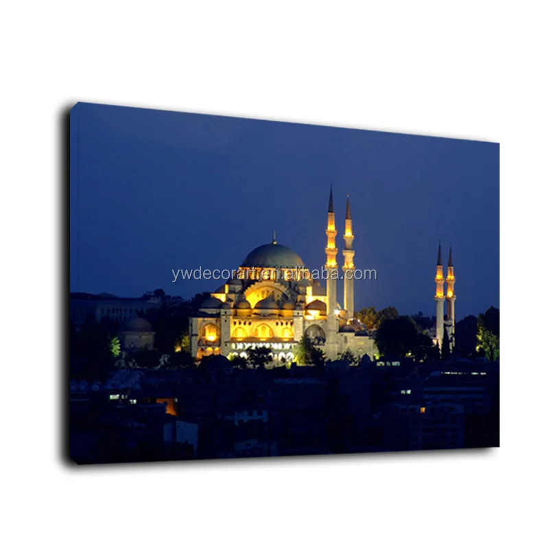 Light Up Wall Decor Led Light Canvas Painting Sultans Mosque Hd Picture Print On Canvas Buy Painting Canvas Led Canvas Led Painting Product On Alibaba Com