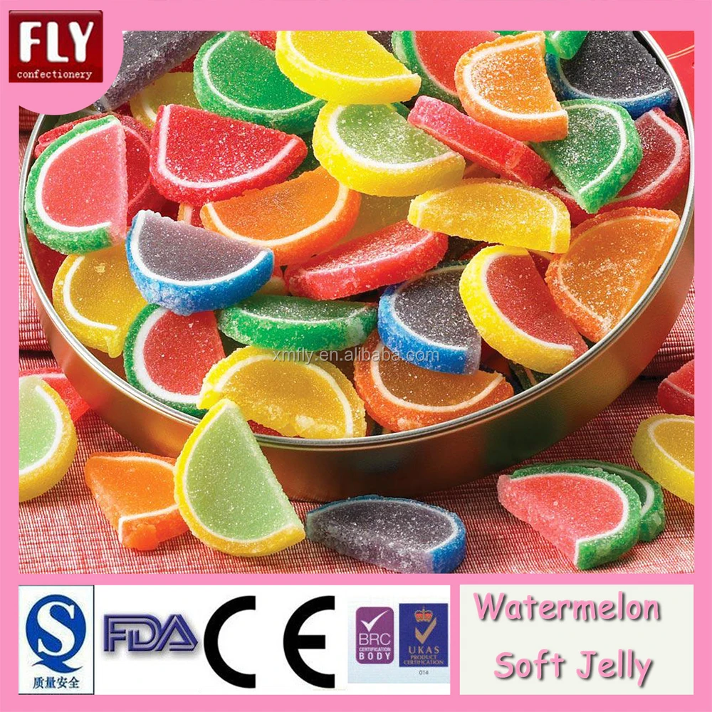 Mini Watermelon Slice Shape Sugar Coated Soft Jelly Candy Buy Jelly