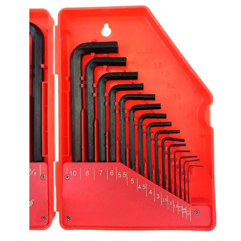 3/64-3/8 1-10mm Details about    Metric Imperial Hex allen Key Wrench Set With Pouch 25pc 