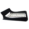 Latest Bedroom Black Modern Faux PU Leather Waved Bed Design Y