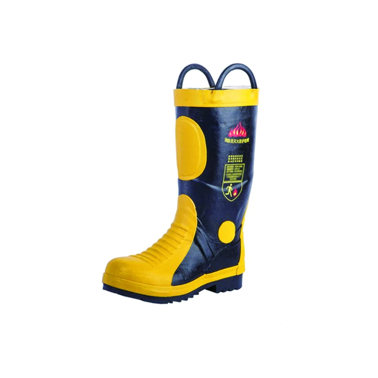 Fireman Yellow Steel Toe Rubber Boots 