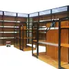 Displays stand wood super market rack women clothes display shelf