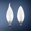 E14 Base 4W/6W Christmas Aluminum coated plastic led candle light bulbs 2700K warm white