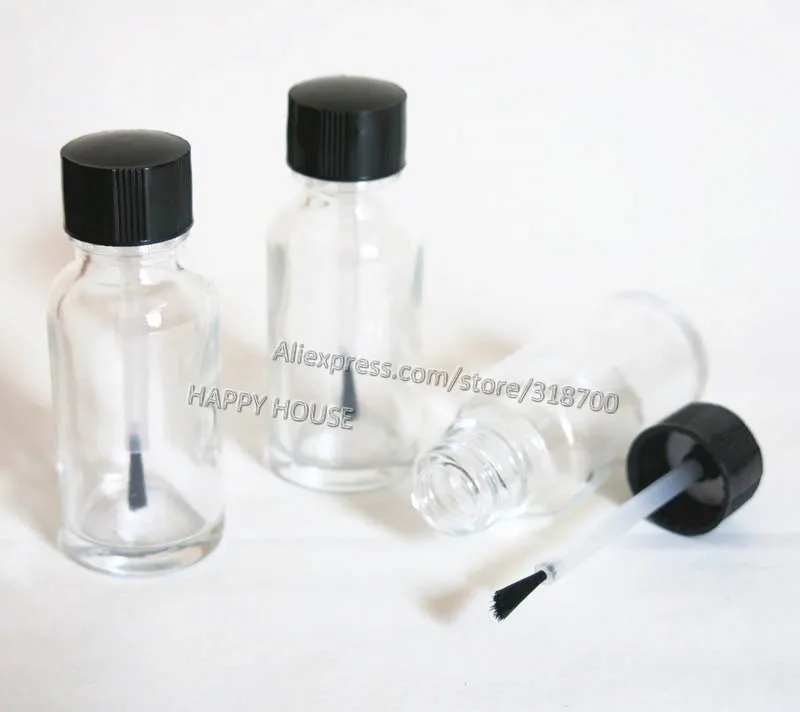 360pcs lot 20ml Empty Nail polish Bottle 20cc Clear Glass Oil Container Cosmetic Packaging