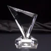 Hot Sale Custom Triangle Shape Blank Crystal K9 Glass Plaque Award Trophy For Business Gifts