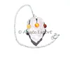 Crystal Quartz Raw Seven Chakra Pendulum- Wholesale Chakra Pendulums