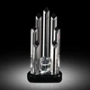 Large Column Shape Crystal Baseball Award Trophy