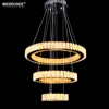 MEEROSEE New Arrival Lighting Products LED Crystal Ring Chandelier DIY Pendant Lamp for Sale MD86353-3R
