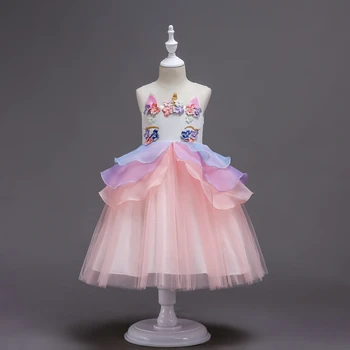 Wholesale Custom Personalized Sweet Children Party Unicorn Tulle Dress ...