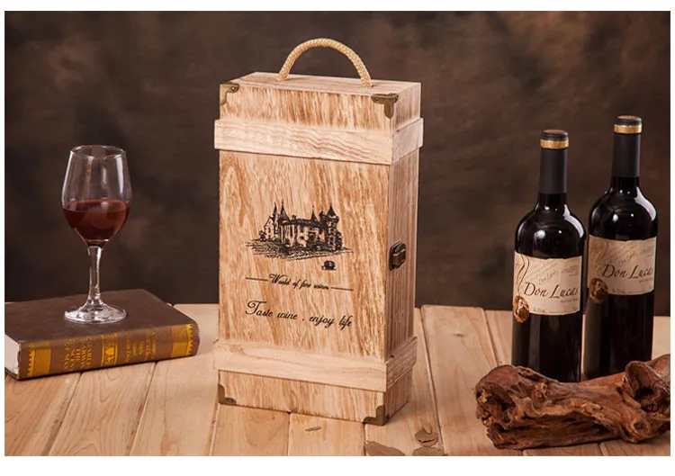 Wanuocraft New Sublimation Blanks Antique Business Gift Wood Wine Box ...