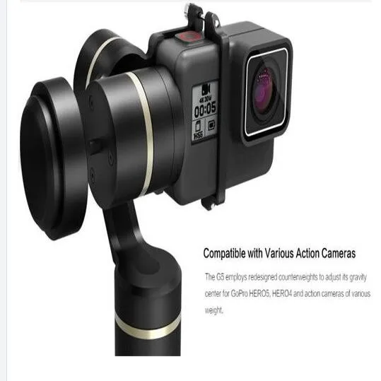 G5 3-axis Handheld Gimbal Stabilizer For Go-pro Action Cameras 3/4/5