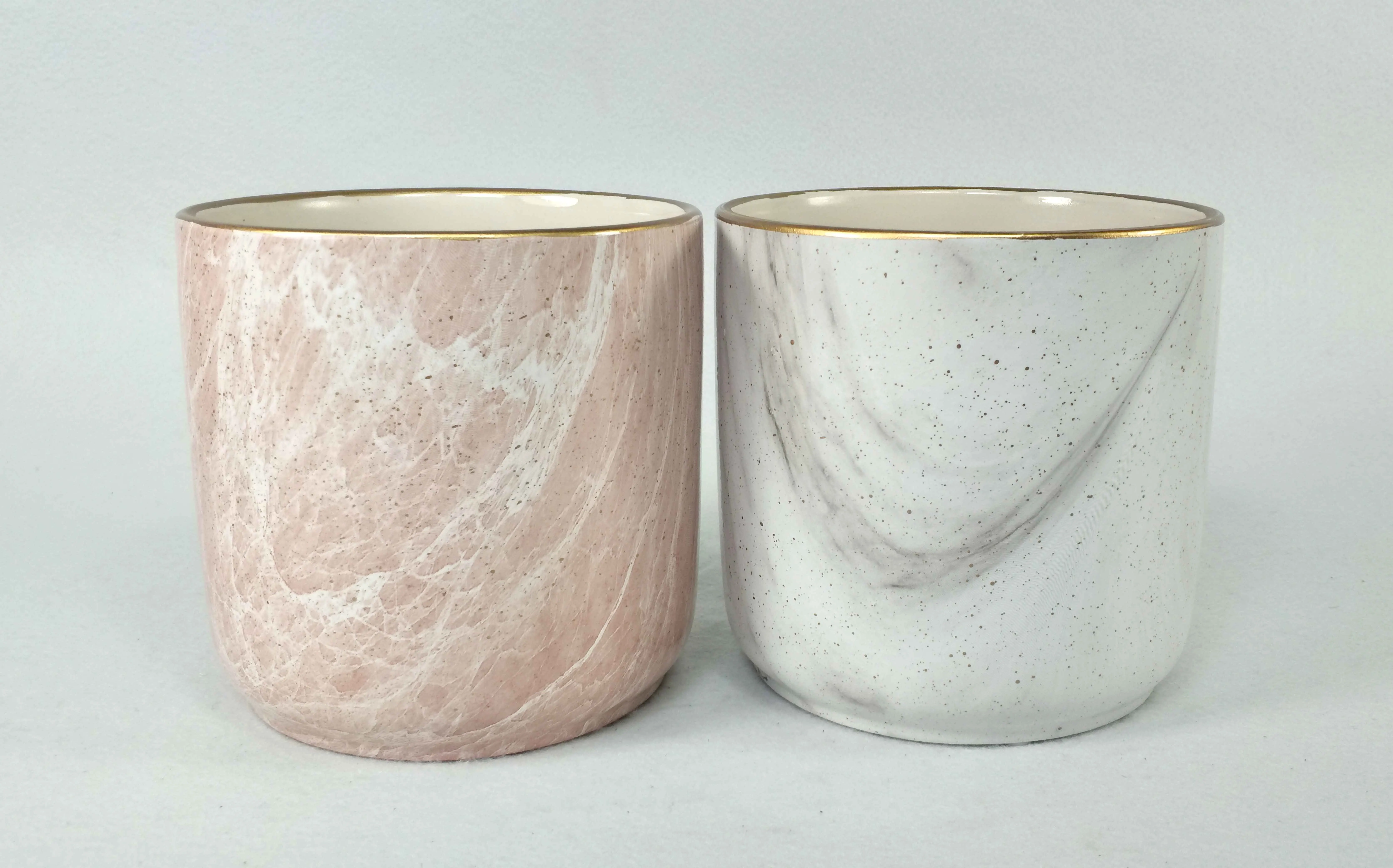 2018 Newest Marble Flower Pot Ceramic Marble Pot Home Decor Marble Pots