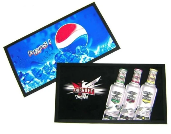 custom logo Hot selling  sublimation beer mat with low price large blank bar mat
