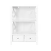 NO.4452 Home Modern X- Frame Freestanding Floor 3-Shelf Bathroom Storage Tower with Two Drawers