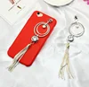 Decorative beauty diy mobile phone shell accessories Alloy electroplated screw buckle with diamond ring hanging chain tassel acc
