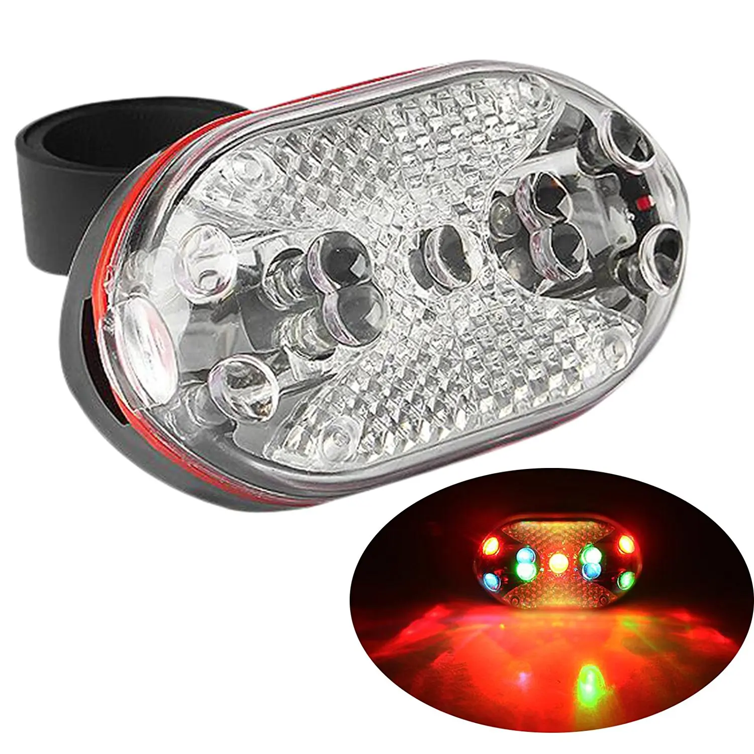 Bike Taillight, 9 Leds Bright Rear Bicycle Tail Light Strap-On Cycling Safety Light For Road, Racing, Mountain