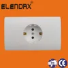 Power supply electrical ABS 16A/250V European lamp wall switch schuko socket(A2010)