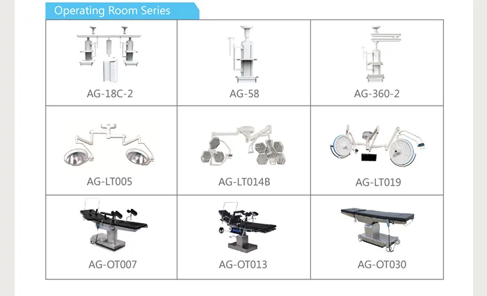 AG-LT017C Medical operating room two heads halogen shadowless bulbs hospital lamp supplier