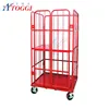 folding wire mesh rolling metal storage bins