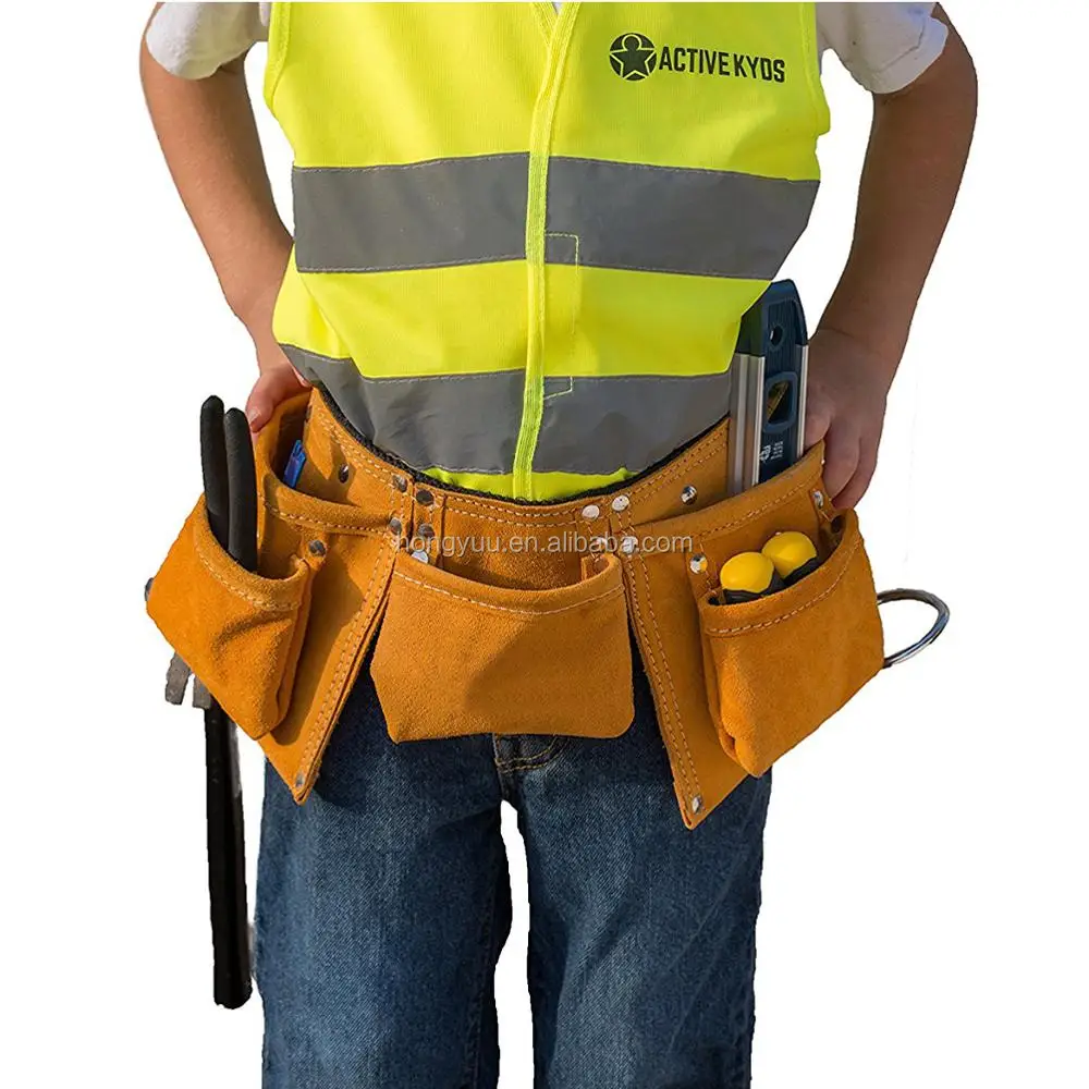 Leather Kids Tool Belt / Child's Tool Pouch Tool Bag For Costumes Dress