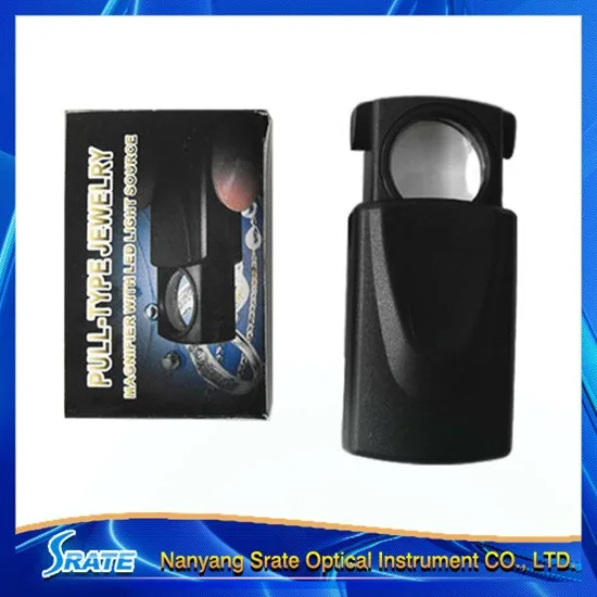 Mg21008 30x 21mm Pulltype Jewelry Magnifier With Led Light Source