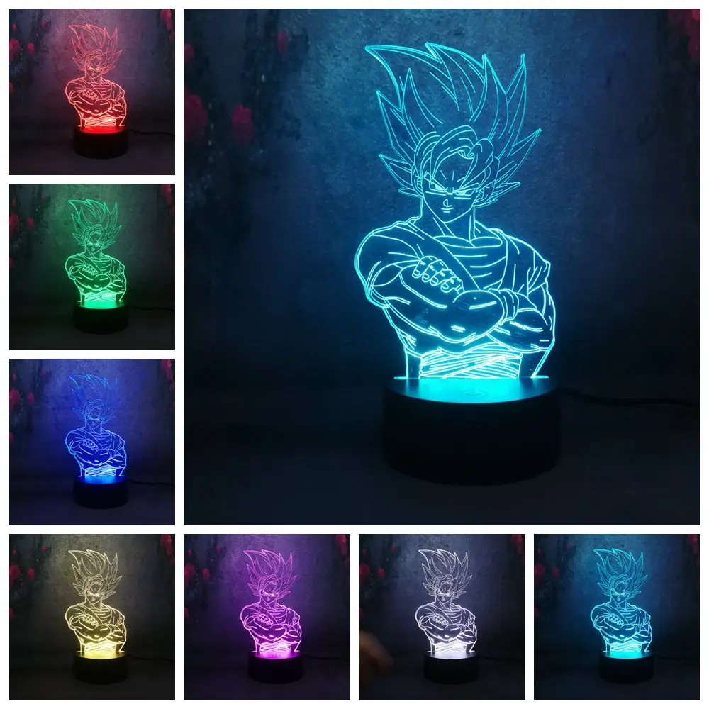 3D Dragon Ball Series LED Night Light Table Desk Lamp Decoration  Kids Gifts 