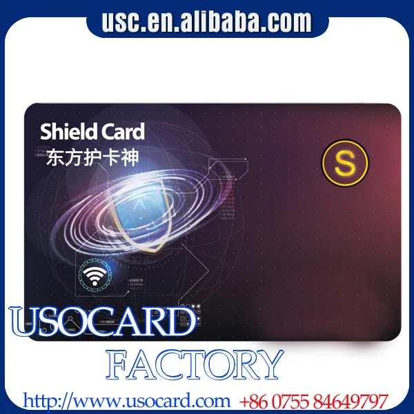 13.56Mhz Safe credit card/ identity protecting card for blocking the RIFD the signal