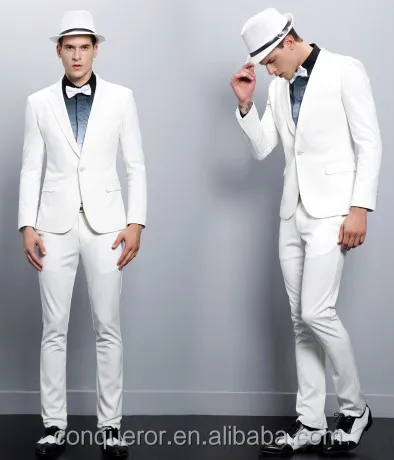 white slim fit suits for men