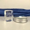 3d crystal led light base crystal cube engraving laser etched crystal block with light base