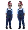 jeans shirts boutique girl clothing sets 2 pcs children girl clothing sets for autumn